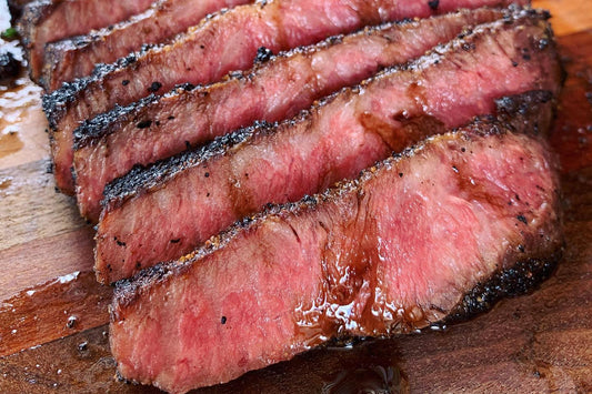 Sliced Wagyu Flat Iron Steak